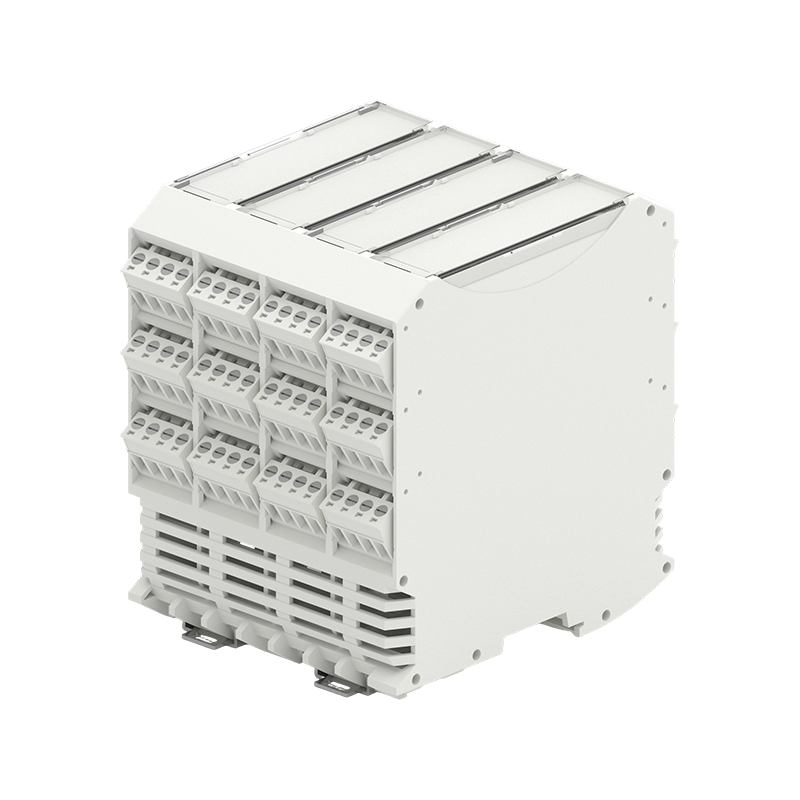 Boîtier de module électronique sur rail DIN de 90 mm avec 96 connexions (blanc cassé, support PCB de type verrouillage, IP20, avec évent)