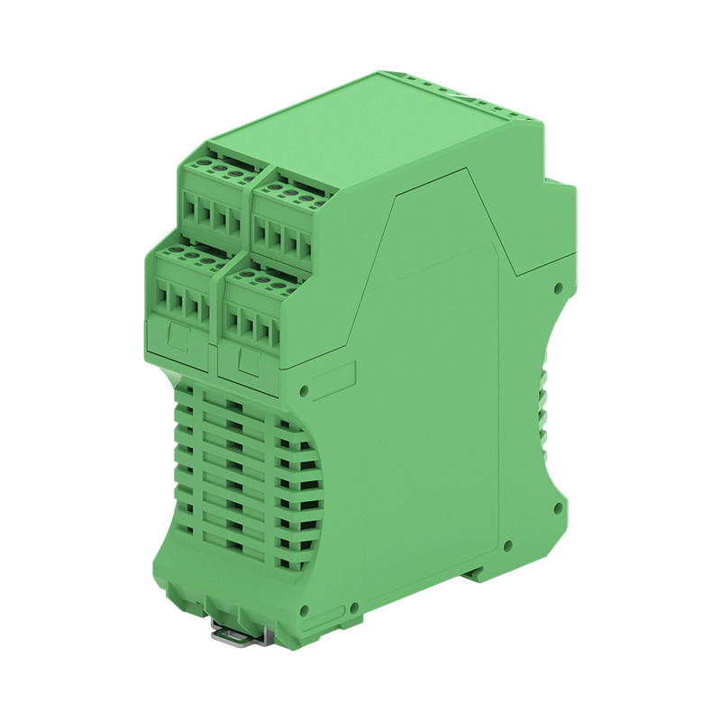 Boîtier de module électronique sur rail DIN de 45 mm avec 32 connexions (vert, support PCB de type verrouillage, IP20, avec évent)