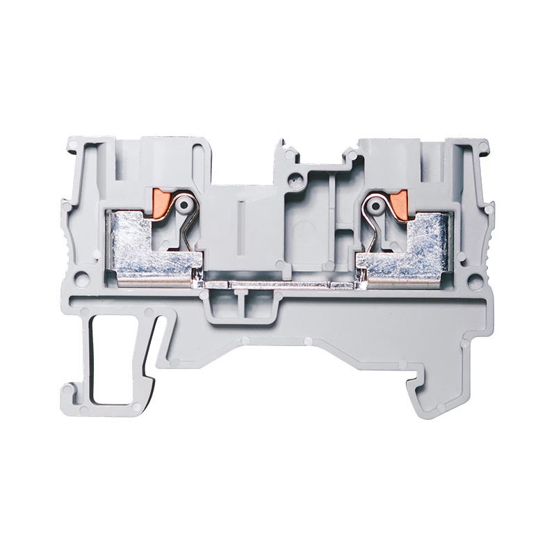 Bornier de rail DIN à enfoncement GP4-2 4 mm², 1 entrée/1 sortie (2 fils)